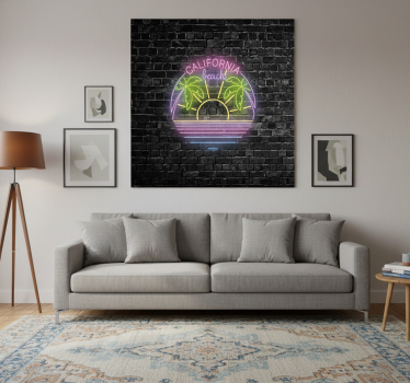 City poster california beach neon sign - TenStickers
