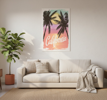 City poster californian sunset aesthetic - TenStickers