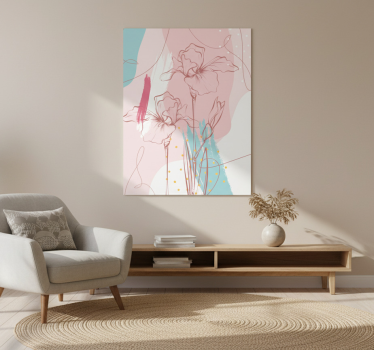 Flowers poster with abstract floral patterns - TenStickers