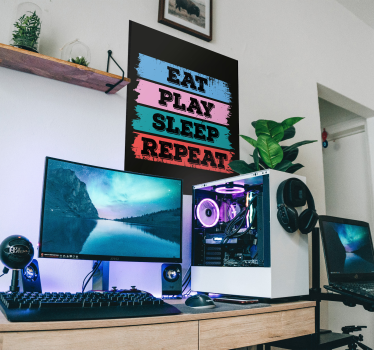Game eat sleep poster print - TenStickers
