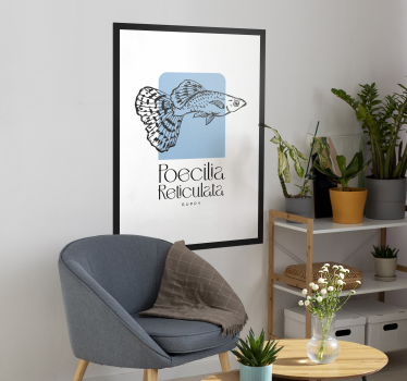 Guppy fish wall poster - TenStickers