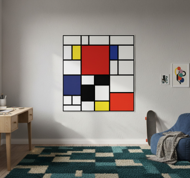 Living room poster abstract color blocks design - TenStickers