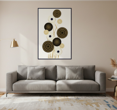 Living room poster circles glamour decor - TenStickers