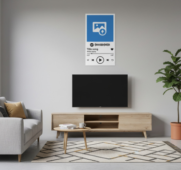 Living room poster custom spotify song art - TenStickers