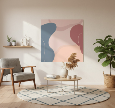 Living room poster in gentle wall art hues - TenStickers