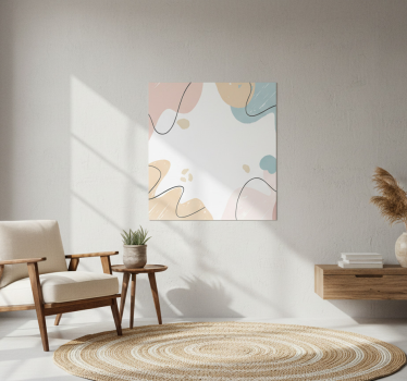 Living room poster in grunge wall art style - TenStickers