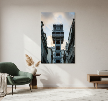 Living room poster lisboa lift - TenStickers