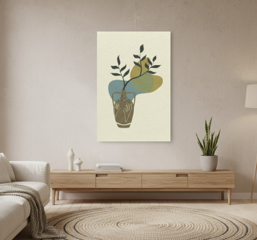 Living room poster japandi minimalist nature - TenStickers
