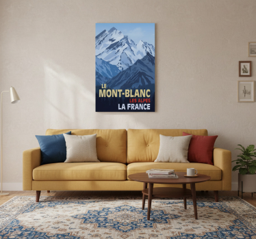 Living room poster mont-blanc vintage design - TenStickers