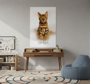 Living room poster pet portrait artwork - TenStickers