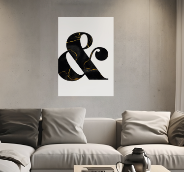 Marble texture & symbol poster for wall - TenStickers