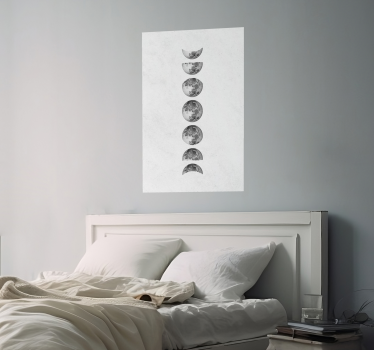 Moon phases wall poster - TenStickers
