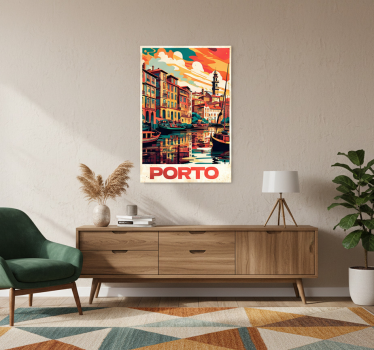 Oporto vintage poster city poster - TenStickers