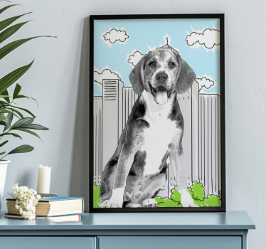 Personalised cartoon pet poster - TenStickers