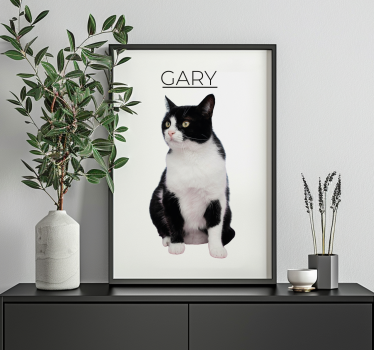 Personalised minimalist cat poster - TenStickers