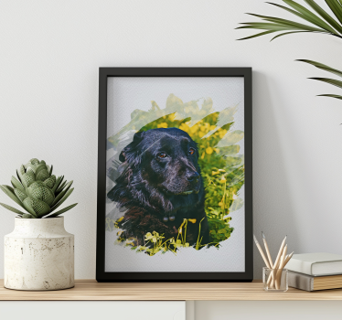 Personalised watercolour pet poster - TenStickers