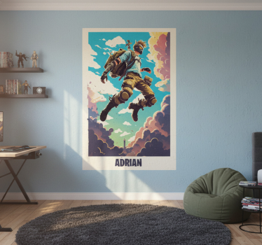 Poster for teenager featuring epic character with name - TenStickers