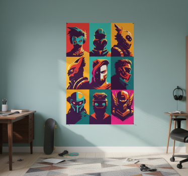 Poster for teenager featuring iconic pop art heroes - TenStickers