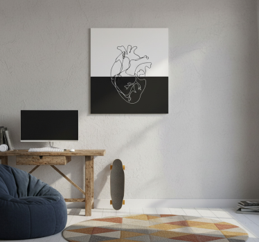 Poster for teenager geometric heart line art - TenStickers