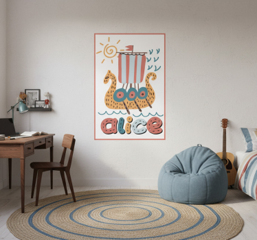 Poster for teenager viking ship custom made - TenStickers