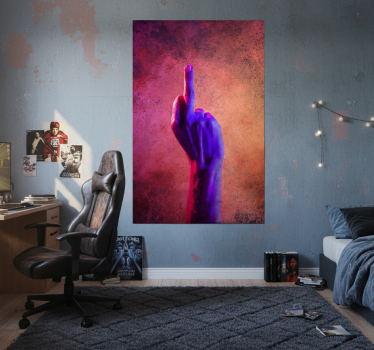 Poster for teenager youth f*ck you - TenStickers