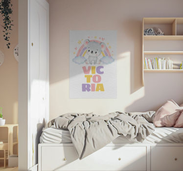 Rainbow Koala nursery poster - TenStickers
