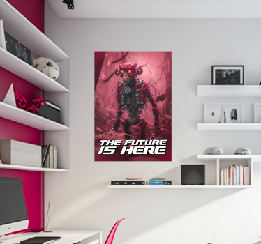 Robot Monkey wall poster - TenStickers