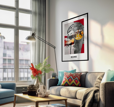 Rome College living room poster - TenStickers