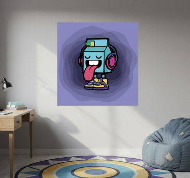 Teenager poster for milky character graffiti cartoon - TenStickers