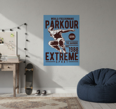 Vintage parkour poster for teenager - TenStickers