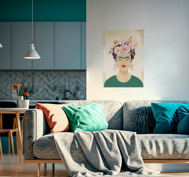 Woman with Flower art poster - TenStickers