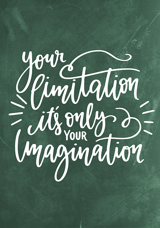 Imagination phrase poster - TenStickers