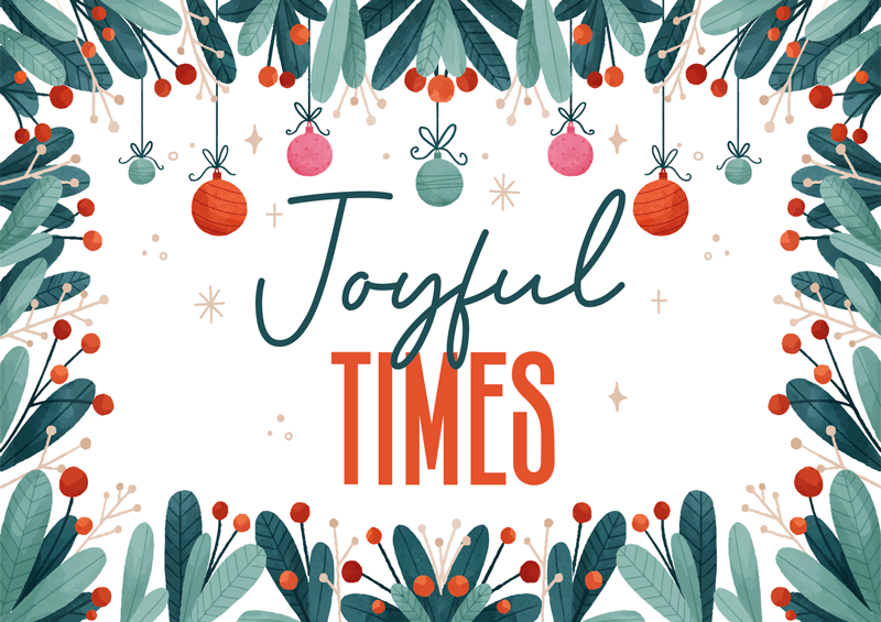 Joyful times christmas poster - TenStickers