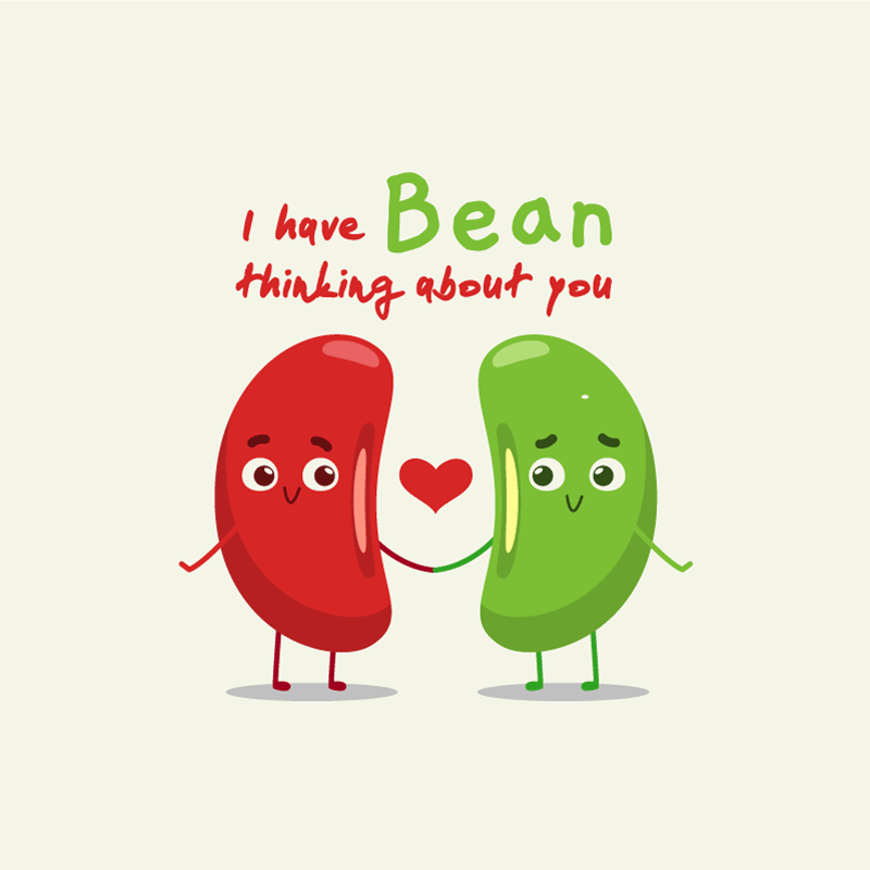 Kitchen poster with a funny quote about beans - TenStickers