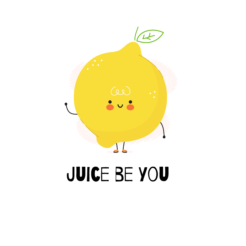 Kitchen poster with a funny quote and yellow lemon - TenStickers