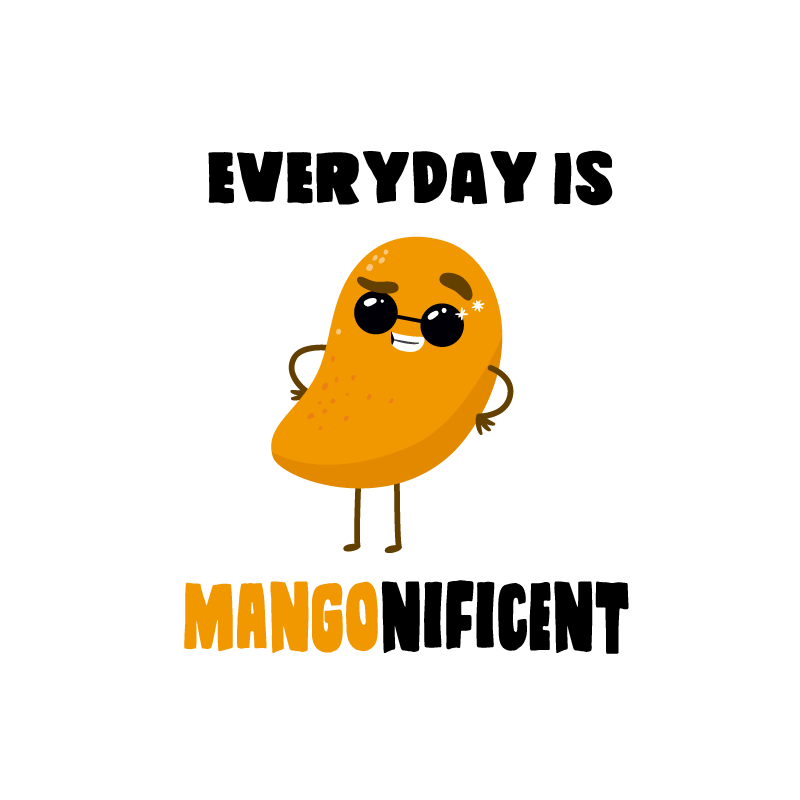Kitchen poster with a funny mango quote - TenStickers