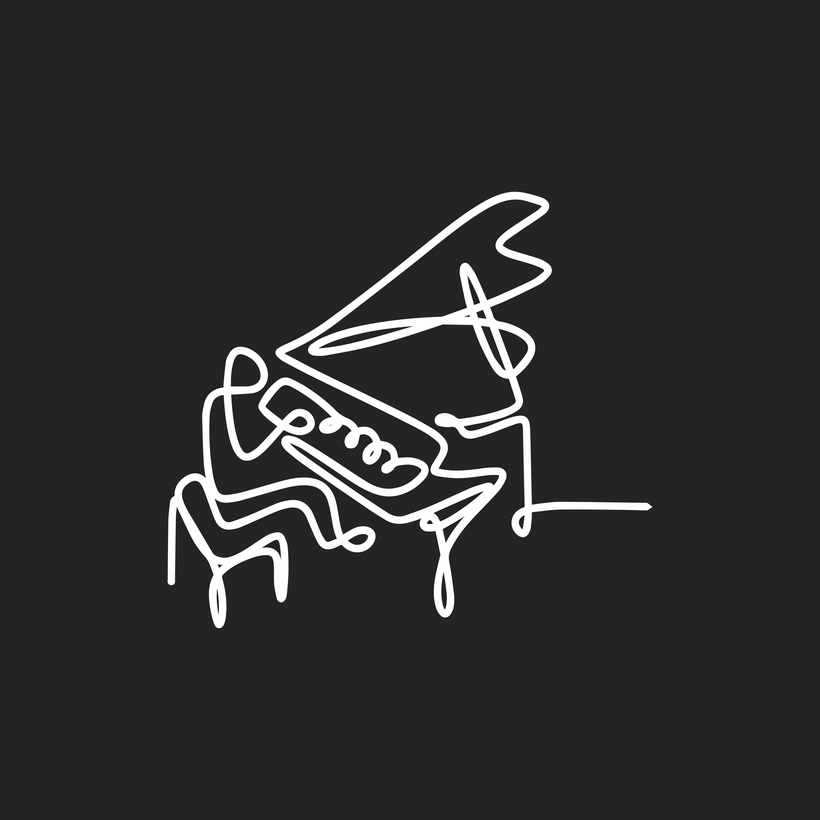 Living room poster cute pianist line art design - TenStickers