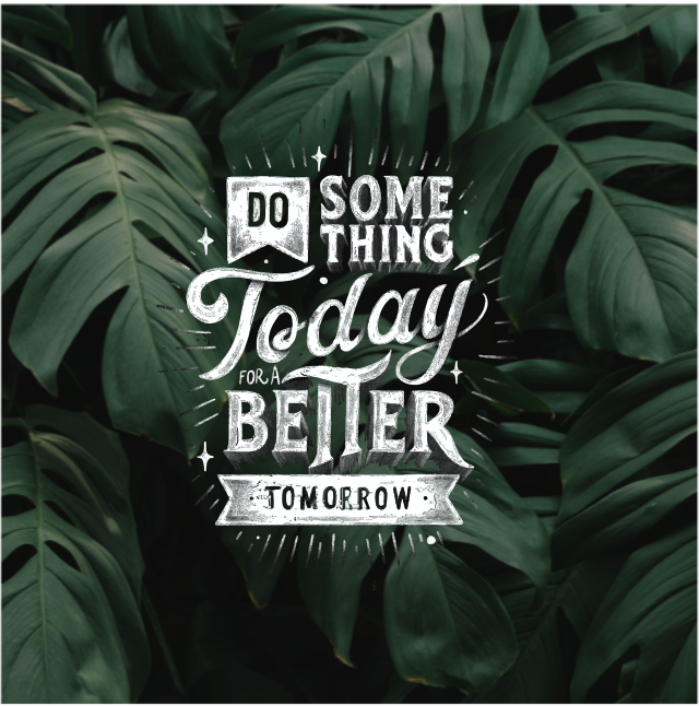 Living room poster quote a better tomorrow - TenStickers