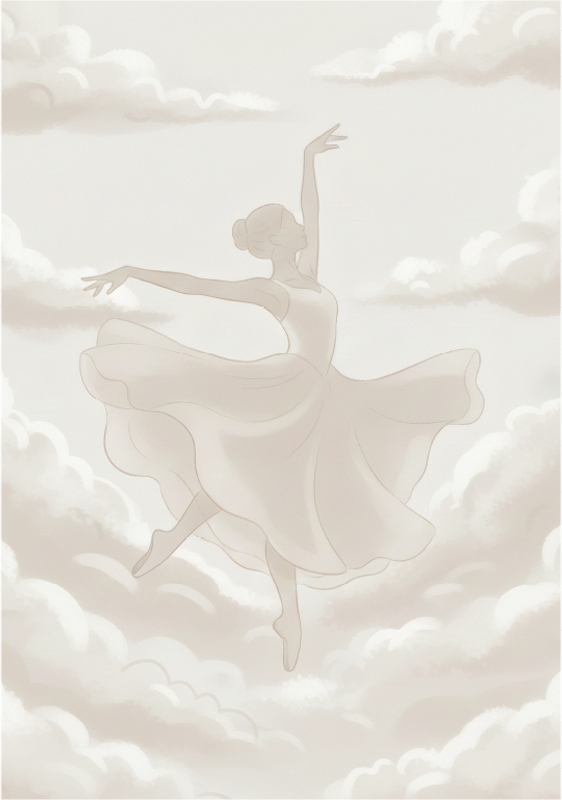 Minimalist poster cloud dancer print - TenStickers