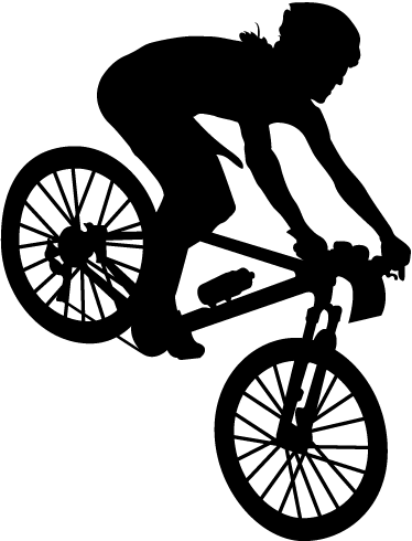 Cycling poster mountain bike silhouette decal - TenStickers