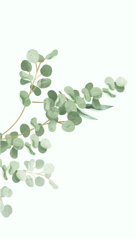 Plant poster with bohemian leaves pattern - TenStickers