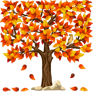 Autumn foliage wall decal tree poster - TenStickers