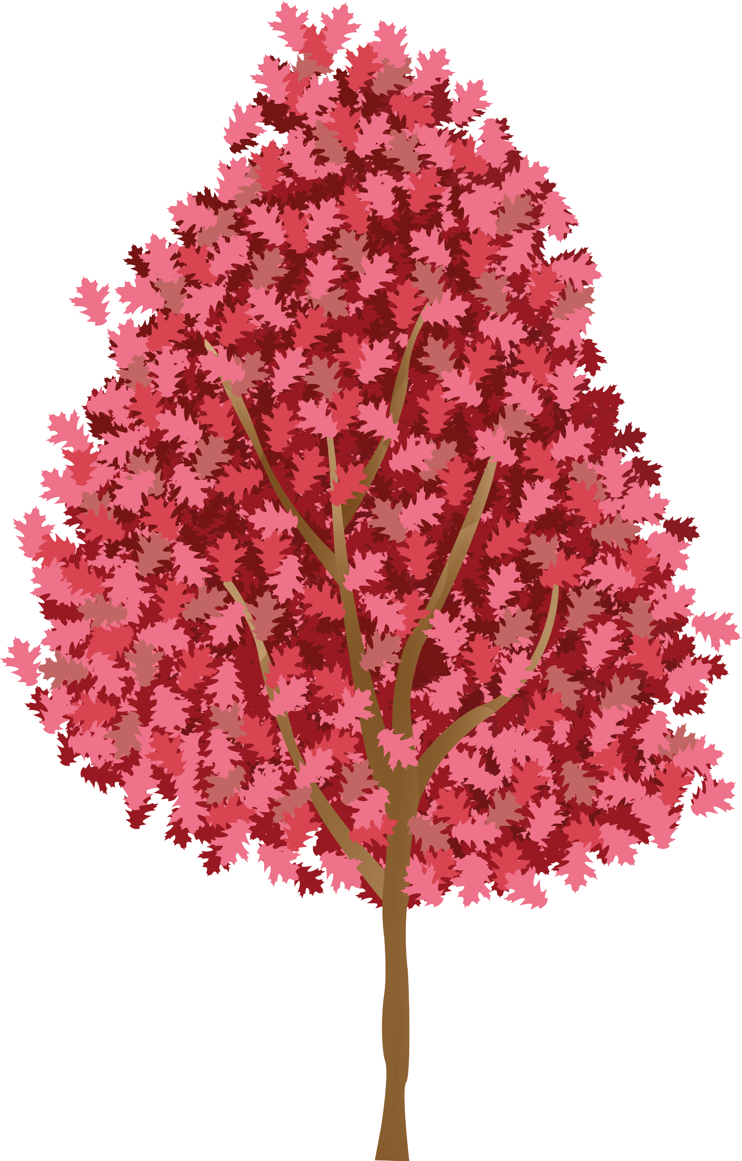 Tree poster tree with pink flowers - TenStickers