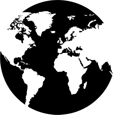 Map poster world map circle wall decal - TenStickers