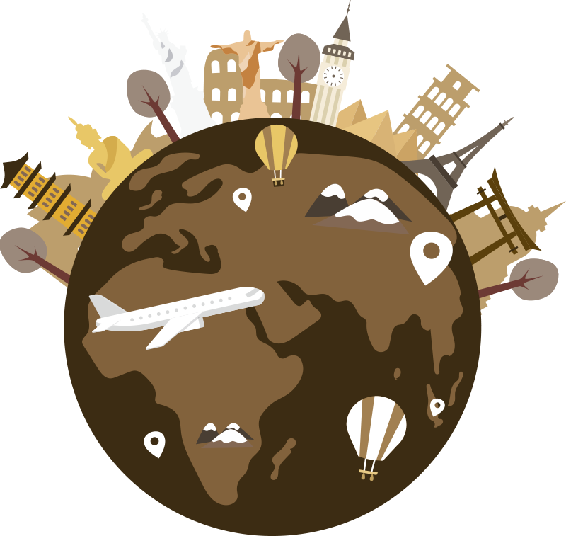 Map poster vintage world map - TenStickers