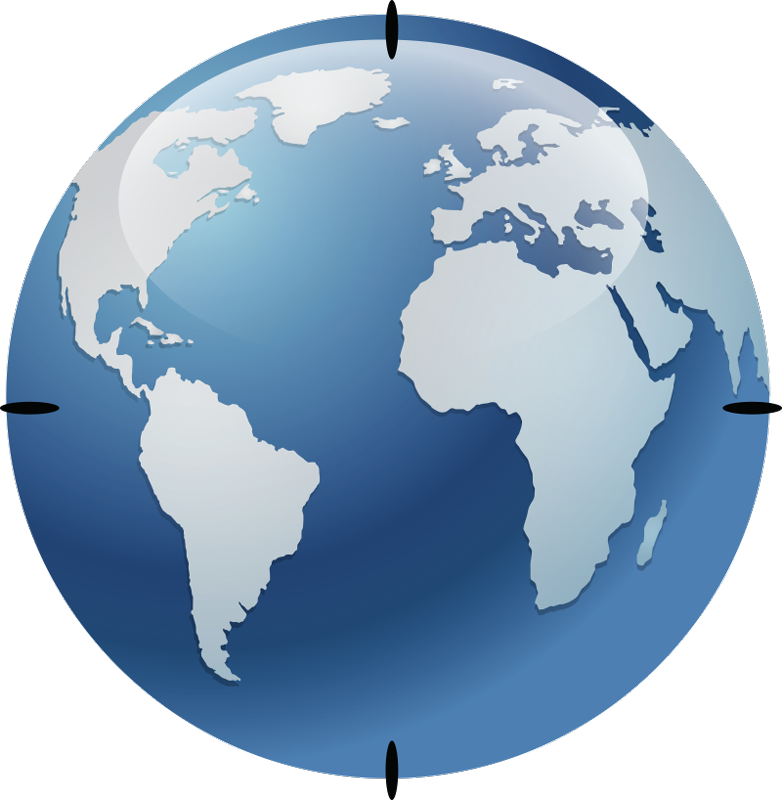 Map poster clock worldmap water effect - TenStickers