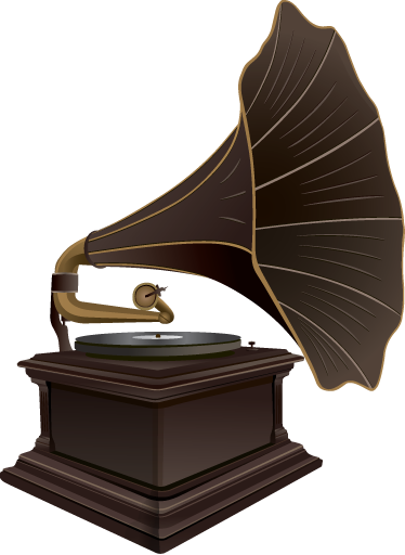 Music poster vintage gramophone wall decor - TenStickers