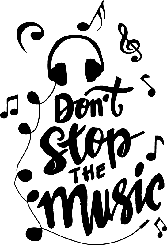 Music poster featuring musical notes design - TenStickers