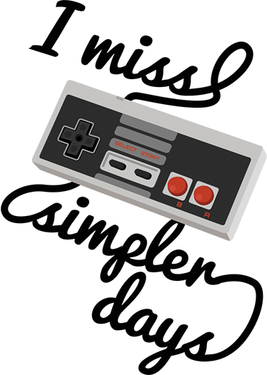 Vintage poster simpler days geek stickers - TenStickers