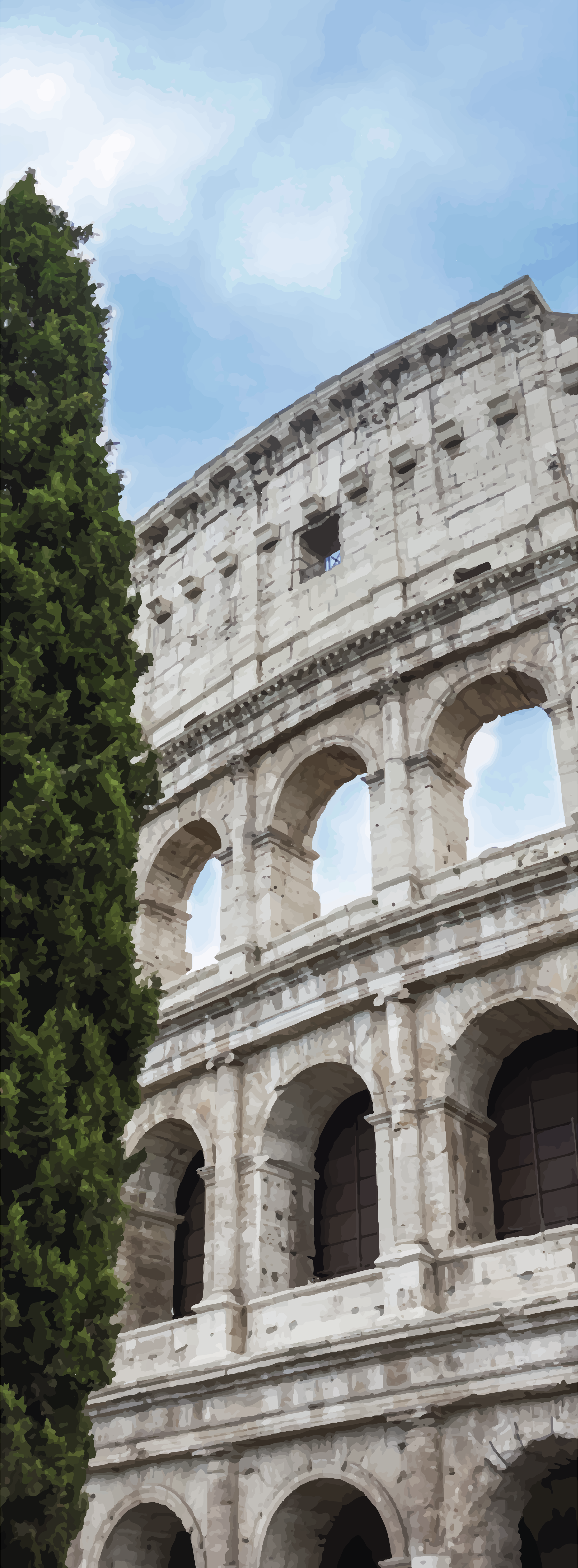 Landscape poster roma - colosseum - TenStickers